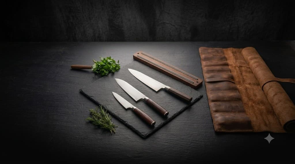 Cuchillos y herramientas de cocina profesional